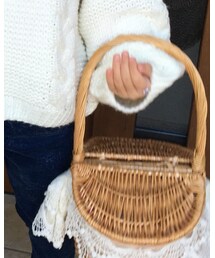 モフルンの寝床😂 | かごバッグ