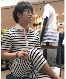 背景は海を想像して下さい 🙏🌊😂 | 設定  海沿いカフェでコーヒー待ち ☕️(ポロシャツ)