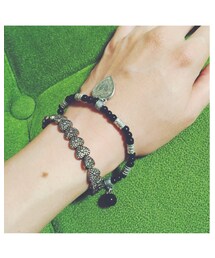 ROSE BUD | (HF ACCESSORIES)B-24142 BEADS BRACELET WITH HEART(ブレスレット)