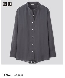 UNIQLO | シアーバンドカラーシャツ(シャツ/ブラウス)
