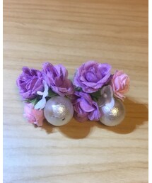 mi-ku | 友達が誕生日に作ってくれたお花のイヤリング🌸(イヤリング)