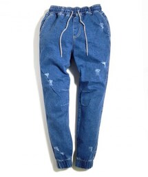 WARP SELECTED | DAMAGE DENIM JOGGER PANTS (デニムパンツ)