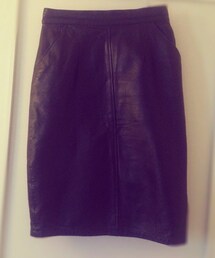 used | レザーペンシルスカート(スカート)