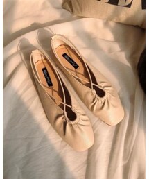 u dresser | ギャザーバレエシューズ ivory(バレエシューズ)