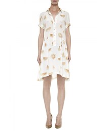 MiH Jeans | Paneled dress watermelon silk print(ワンピース)