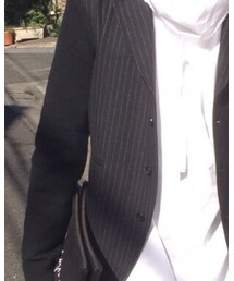BLACK COMME des GARCONS | 薄いストライプ柄で、袖がニット生地の切り替えになってます。(ジャケット/アウター)