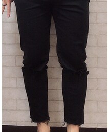 UNIQLO | 自分でハンパな丈にカットオフしてます(デニムパンツ)