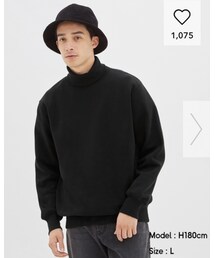 GU | スウェットタートルネックシャツ（長袖）(スウェット)