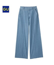 GU | デニムワイドパンツ(デニムパンツ)