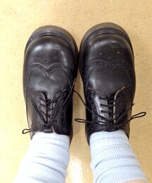 Dr. Martens | オールブラックウィングチップ(その他シューズ)