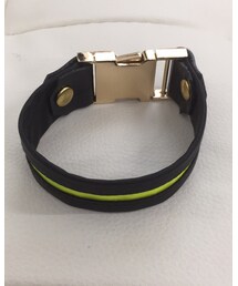 NICK NEEDLES | NICK NEEDLESの反射材とレザーでできたブレスレットです。光をあてると光ります！(ブレスレット)