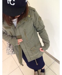 Ungrid | スタッズミリタリージャケット (ミリタリージャケット)