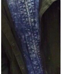 no brand | ノーカラーのデニム風ジップブルゾンです。(デニムジャケット)