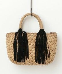 laboratory work | フリンジミニトート(かごバッグ)