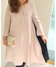 INTERPLANET | フレアスリーブサイドカラーOP(ワンピース/ドレス)