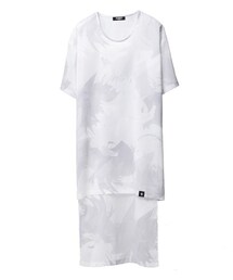 HUPOT | CAMO LAYERED TSHIRT.WHITE(Tシャツ/カットソー)