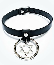 ALBTRAUM | リング&六芒星レザーチョーカー(チョーカー)