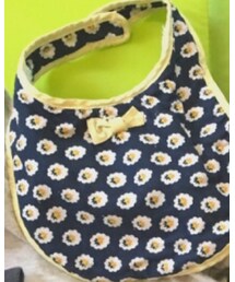Handmade | ソレイアードとタオル地のリバーシブル。ベビー服ハンドメイド第2号。(スタイ/よだれかけ)