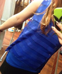 Pauline Bleu | シアーボーダータンクトップ(タンクトップ)