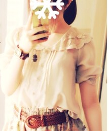 an another angelus | Fi.n.t セーラーカラーチュール襟ブラウス(シャツ/ブラウス)