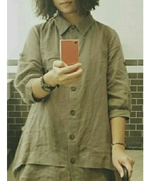 no brand | シャツワンピース