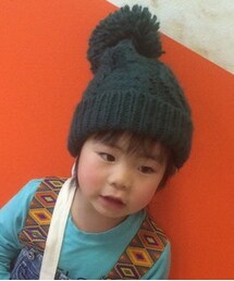 ZARA KIDS | デカポンニット帽(ニットキャップ/ビーニー)