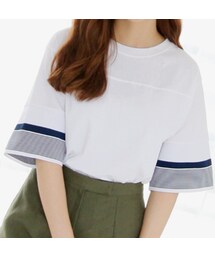 BAGAZIMURI | スリーブラインポイント5分袖Ｔシャツ(Tシャツ/カットソー)
