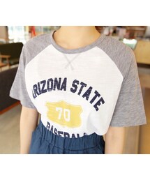BAGAZIMURI | ロゴ入り半袖ラグランＴシャツ(Tシャツ/カットソー)