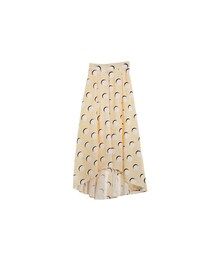 アンバランス丈ドット柄ロングスカート(スカート)