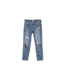 膝ダメージデニムパンツ(デニムパンツ)