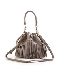 牛革フリンジ絞りバッグ(ショルダーバッグ)