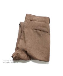 INDIVIDUALIZED SHIRTS | コービン/CORBIN by インディビジュアライズドクロージング/INDIVIDUALIZED CLOTHING アメリカ製''ブラウンストライプ''2タックストラウザーズ【30208-C3】(その他パンツ)