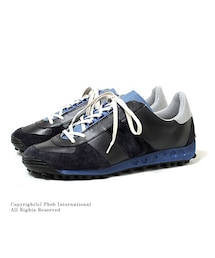 GERMAN TRAINER | ジャーマントレーナー/GERMAN TRAINER ''ネイビー''アウトドアソールレザースニーカー(GERMAN-TRAINER-1476-NAVY)(スニーカー)