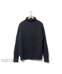 Andersen-Andersen | アンデルセン アンデルセン/ANDERSEN-ANDERSEN ''5GG INDIGO THE NAVY TURTLE''インディゴセーラータートルネックセーター・ニット(AD-011)(ニット/セーター)