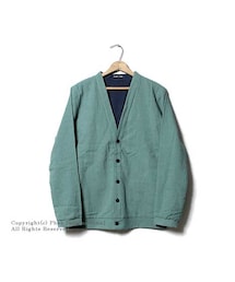 FRANK LEDER | フランクリーダー/FRANK LEDER ドイツ製 ''ファブリックウォッシュド''カラードコットンリネンカーディガン(0647124)(カーディガン/ボレロ)