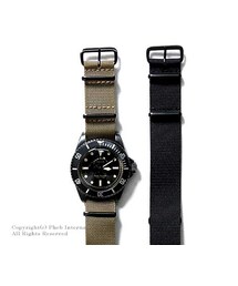 VAGUE WATCH CO. | ヴァーグウォッチカンパニー/VAGUE WATCH Co. BLK SUB/ブラックサブ ナイロンベルト ダイバーズウォッチ ミリタリーウォッチ 時計(BS-L-001)(アナログ腕時計)
