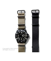 VAGUE WATCH CO. | ヴァーグウォッチカンパニー/VAGUE WATCH Co. BLK SUB/ブラックサブ ナイロンベルト ダイバーズウォッチ ミリタリーウォッチ 時計(BS-L-001)(アナログ腕時計)