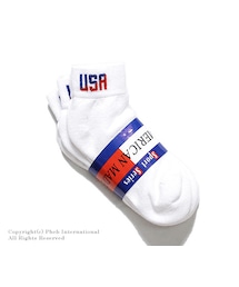 アラバマホールセールソックス/ALABAMA WHOLESALE SOCKS アメリカ製 USA 3足パック クオーターソックス 靴下(700054691-USA-QUARTER)(ソックス/靴下)