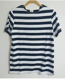 ノンブランド | ボーダーボートネックTシャツ(トップス)