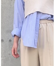 ZARA | ストライプシャツ (7385/001)(シャツ/ブラウス)