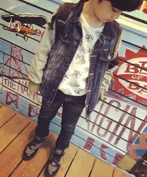 ZARA KIDS | 拼接牛仔外套(デニムジャケット)