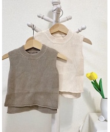 韓国子供服 | size... 100cm / color... ディープベージュ(ベスト)