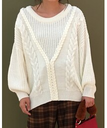 Green　Parks | ケーブルニットプルオーバー ¥4,990+税(ニット/セーター)