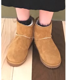 earth music&ecology | ボアショートブーツ Camel 3,990+税(ブーツ)