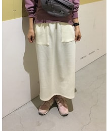 Green　Parks | ワッフルロングタイトスカート ¥2,990- アイボリー(スカート)