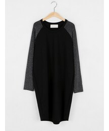 グリッター切り替えラグランワンピース(ワンピース)