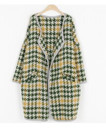 ミックスカラーチェック柄ツイードコート(その他アウター)