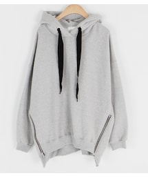 カジュアルジッパーポイントパーカー(パーカー)