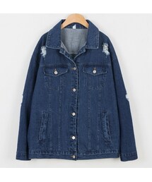 ヴィンテージ風ルーズデニムジャケット(デニムジャケット)