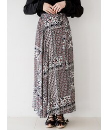 エスニカルフラワーラップマキシスカート(スカート)
